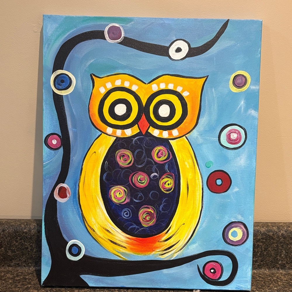 Colorful Owl Canvas Art